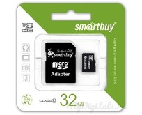 SMARTBUY (SB32GBSDCL1001LE) MicroSDHC 32GB Class10 LE + адаптер SMARTBUY (SB32GBSDCL1001LE) MicroSDHC 32GB Class10 LE + адаптер