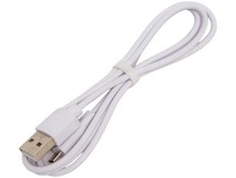 PERFEO (U4027) ELASTIC USB A вилка  Micro USB вилка, 2.4A, белый, силикон, длина 1 м