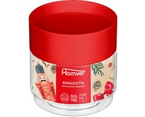 HOMVER Емкость для сыпучих продуктов 0,5л (красный) 223138006/03 HOMVER Емкость для сыпучих продуктов 0,5л (красный) 223138006/03
