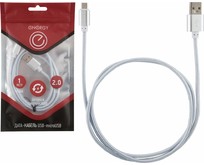 ENERGY Кабель ET01 USB/MicroUSB, цвет  серебро (006370)