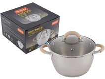 MALLONY Кастрюля Fortuna, объем 3,3 л, из нерж стали с крышкой (007219)