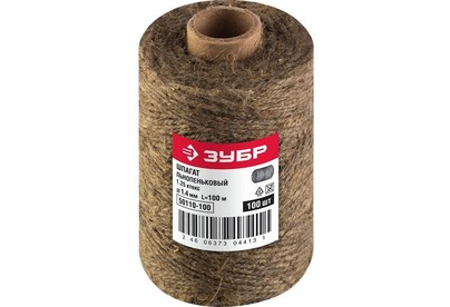 ЗУБР 50110100 100м, 1.4 мм, льнопеньковый