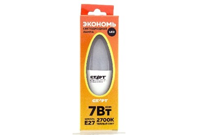 СТАРТ (17279) LEDCANDLE E27 7W30 WS