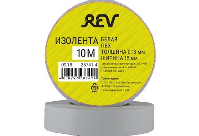 REV 28741 4 ПВХ 0,13х15мм Белая 10м DIY