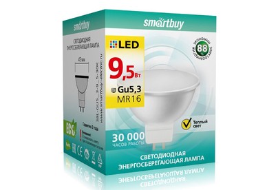 SMARTBUY (SBLGU5_39_530K) 9.5W/3000K/GU5.3