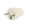 SMARTBUY (SBE10P04w) Вилка прямая без заземления белая 10А 250В