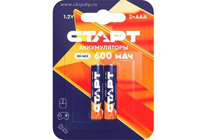 СТАРТ (19347) HR03 ААА 600mAh NiMH BL2
