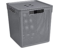 VIOLET Лофт 23 л с крышкой серая 6923118