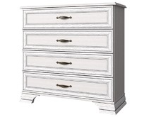 АНРЭКС TIFFANY, Комод 4S,цвет вудлайн кремовый