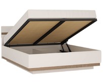 АНРЭКС LINATE Кровать 160/TYP 9401 с подъемником, цвет белый/сонома трюфель АНРЭКС LINATE Кровать 160/TYP 9401 с подъемником, цвет белый/сонома трюфель