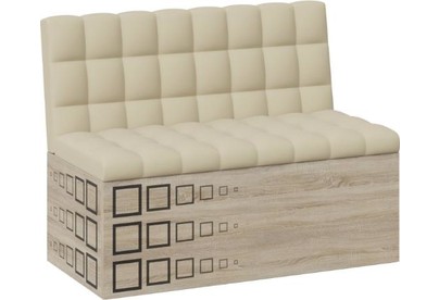 BONMEBEL Денвер Скамья прямая дуб сонома/КЗ бежевый (2 кор.)