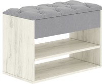 BONMEBEL Дения Тумба для обуви Дуб Крафт белый/ТК Серая (1 кор.)