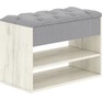 BONMEBEL Дения Тумба для обуви Дуб Крафт белый/ТК Серая (1 кор.)