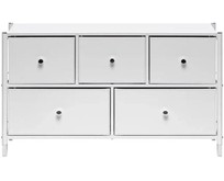 LESET Хайди Комод широкий 5 ящиков, Белый