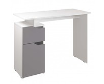 МЕБЕЛЬКОМПЛЕКС ЛАЙТ Стол письменный компьютерный с тумбой Белый/Серый шифер