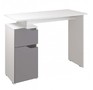 МЕБЕЛЬКОМПЛЕКС ЛАЙТ Стол письменный компьютерный с тумбой Белый/Серый шифер