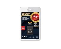 DIGOLDY MicroSDHC 16GB Class 10 UHS1 Extreme с адаптером (45мб/с)