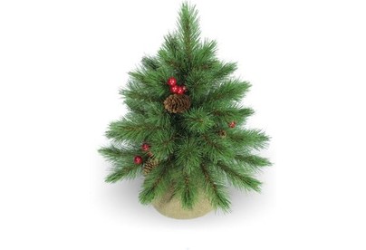 BEATREES Ель Tiffany зеленая с инеем шишками и ягодами 0,45 м 1020645