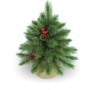 BEATREES Ель Tiffany зеленая с инеем шишками и ягодами 0,45 м 1020645