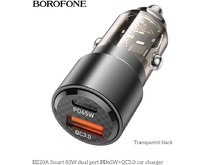 BOROFONE (6941991101625) BZ20A 1USB+1TypeC 3.0A 83W PD65W+QC3.0 Transparent Black BOROFONE (6941991101625) BZ20A 1USB+1TypeC 3.0A 83W PD65W+QC3.0 Transparent Black