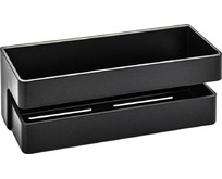 BRIMIX 5679 Полочка прямая из высокопрочного АБС пластика, ЧЕРНАЯ матовая, глубокая .