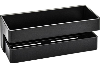 BRIMIX 5679 Полочка прямая из высокопрочного АБС пластика, ЧЕРНАЯ матовая, глубокая .