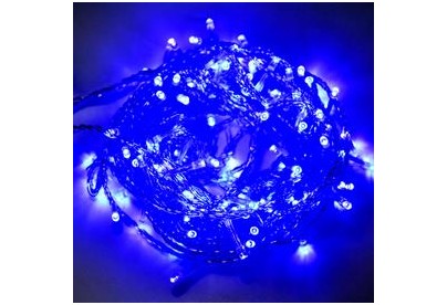 ECOLA N6YB10ELC LED гирлянда 220V IP44 Нить наращиваемая (доп секция) 10м 160Led Синий Blue, прозр.провод с коннекторами синий