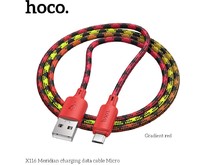 HOCO (6942007650816) X116m USB 2.4A для micro USB  1 м , Gradient Red