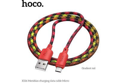 HOCO (6942007650816) X116m USB 2.4A для micro USB  1 м , Gradient Red
