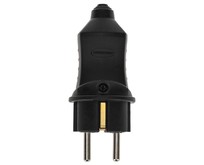 PROCONNECT Вилка влагозащищенная прямая 2P+PE, 230В, 16А, IP44, каучук, черная PROCONNECT Вилка влагозащищенная прямая 2P+PE, 230В, 16А, IP44, каучук, черная