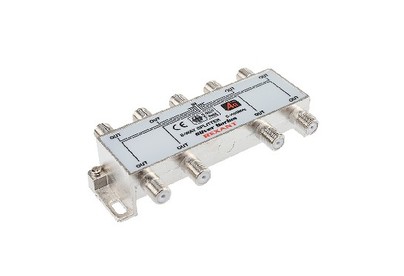 REXANT (056105) ДЕЛИТЕЛЬ ТВ Х 8 + 9ШТ. F BOX 51000 МГЦ SILVER