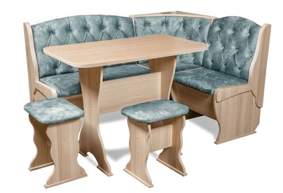 БИТЕЛ ОРХИДЕЯ ЛЮКС Кухонный уголок Ясень/Велюр Лагуна (4 кор.)