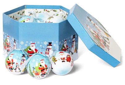 WINTER GLADE Набор ёлочных шаров папьемаше, 14 шт. 7514G080