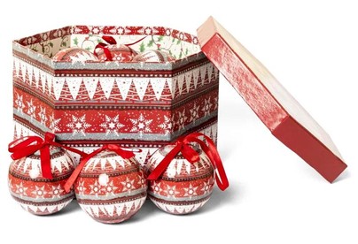 WINTER GLADE Набор ёлочных шаров папьемаше, 14 шт. 7514G227