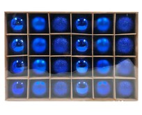 WINTER GLADE Набор ёлочных шаров пластик, 6 см, 24 шт, синий микс, 6024G004