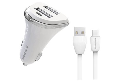 MORE CHOICE (4627151191423) AC22a 2USB 2.4A для TypeC White