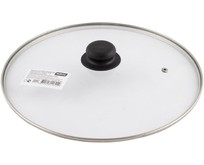 MALLONY Крышка с ручкой стеклянная 30см., с метал/обод, паровыпуск, низ. (987024) MALLONY Крышка с ручкой стеклянная 30см., с метал/обод, паровыпуск, низ. (987024)