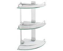 BRIMIX 10103 Полка стеклянная угловая 3х этажная BRIMIX 10103 Полка стеклянная угловая 3х этажная