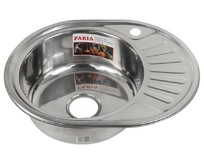FABIA 62330L Мойка врезная 57х45 левая 1 мм + большой сифон с переливом FABIA 62330L Мойка врезная 57х45 левая 1 мм + большой сифон с переливом