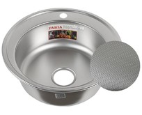 FABIA 62278D Мойка врезная декор D 51 см + большой сифон с переливом FABIA 62278D Мойка врезная декор D 51 см + большой сифон с переливом