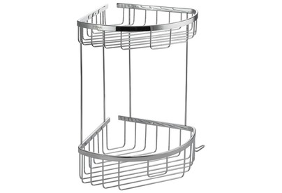 TITAN 77251 Полочка угловая овальная двойная 22 см TITAN 77251 Полочка угловая овальная двойная 22 см