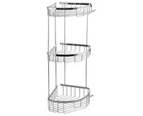 TITAN 77255 Полочка угловая овальная тройная 22 см TITAN 77255 Полочка угловая овальная тройная 22 см