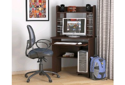 МЕБЕЛЬКОМПЛЕКС Стол компьютерный СК01Н Венге Цаво (1 пак)