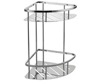 TITAN 77351 Полочка угловая овальная с литым дном двойная 22 см TITAN 77351 Полочка угловая овальная с литым дном двойная 22 см