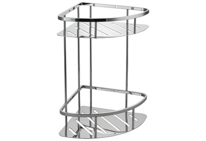 TITAN 77351 Полочка угловая овальная с литым дном двойная 22 см TITAN 77351 Полочка угловая овальная с литым дном двойная 22 см