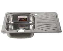 FABIA 62322L Мойка врезная 78х48 левая толщина 0,8 мм глубина 180 мм + большой сифон с переливом