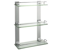 BRIMIX 10203 Полка стеклянная настенная 3х этажная BRIMIX 10203 Полка стеклянная настенная 3х этажная