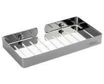 BRIMIX 5661 Полочка литая прямоугольная большая одинарная из нержавеющей стали