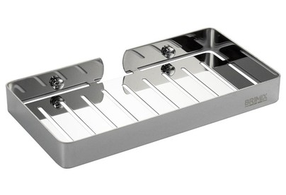 BRIMIX 5661 Полочка литая прямоугольная большая одинарная из нержавеющей стали