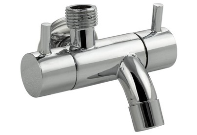 МАК 113 Кран водоразборный, универсальный с гусаком и с выходом под биде или душ лейку, металлокерам